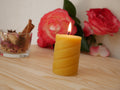BOUGIE NATURELLE CYLINDRIQUE EN CIRE D'ABEILLE