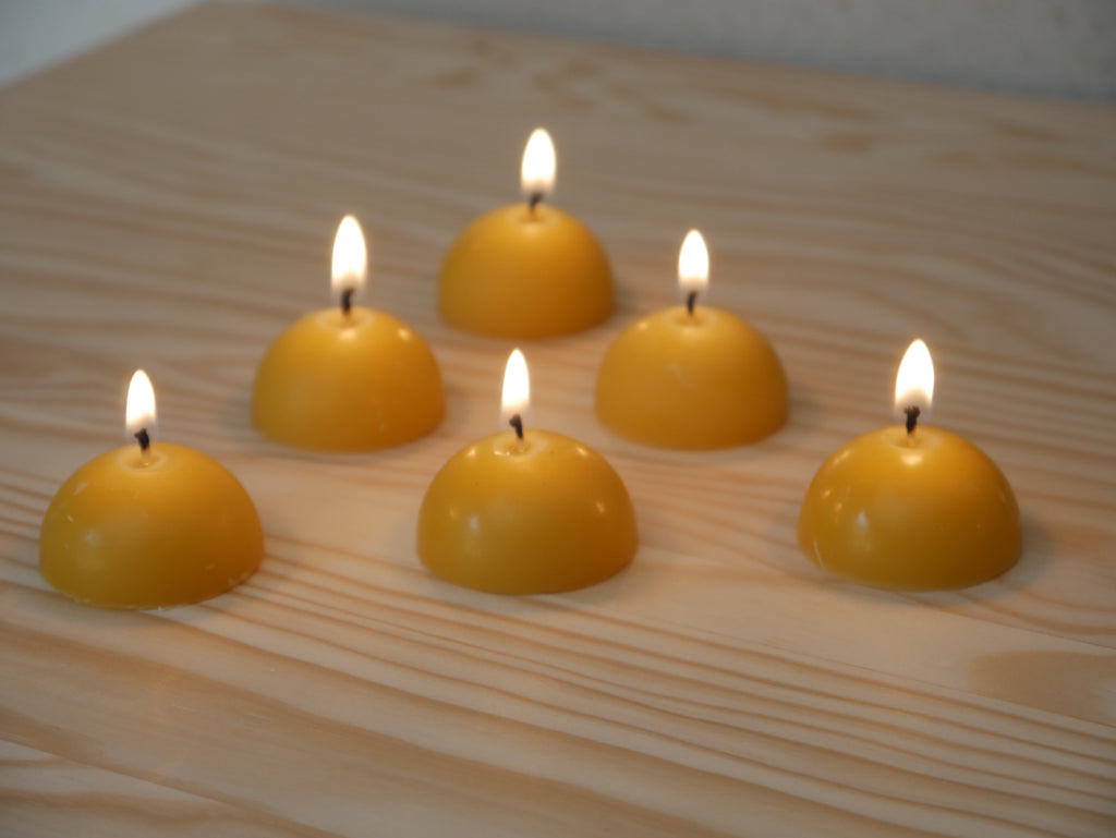 COFFRET DE SIX BOUGIES NATURELLES "CHAUFFE-PLATS" EN CIRE D'ABEILLE