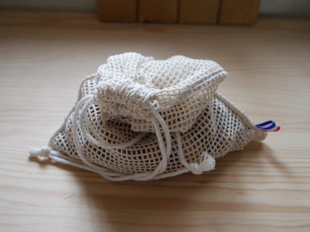 LOT DE 4 SACS A VRAC EN COTON