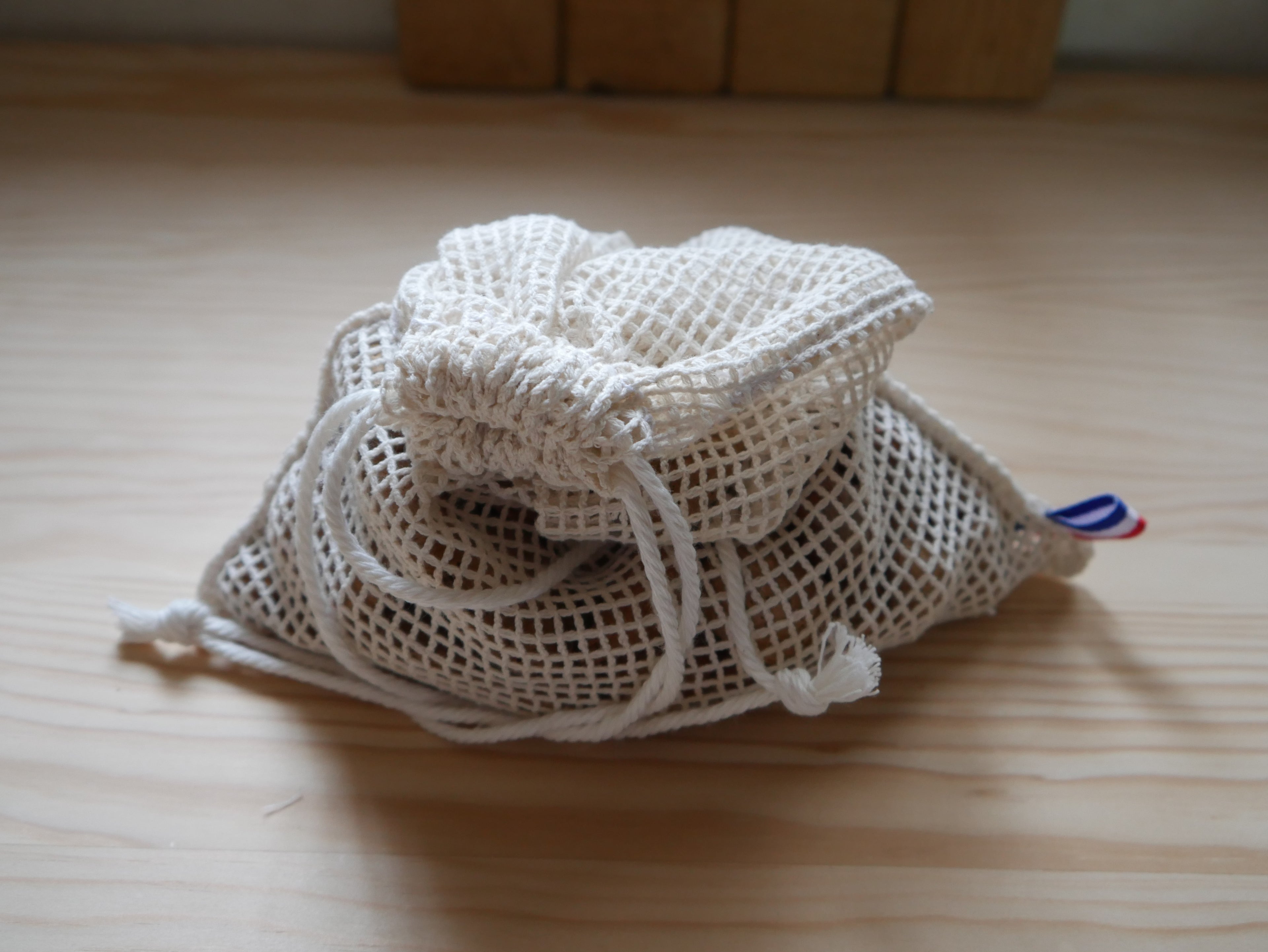 LOT DE 4 SACS A VRAC EN COTON
