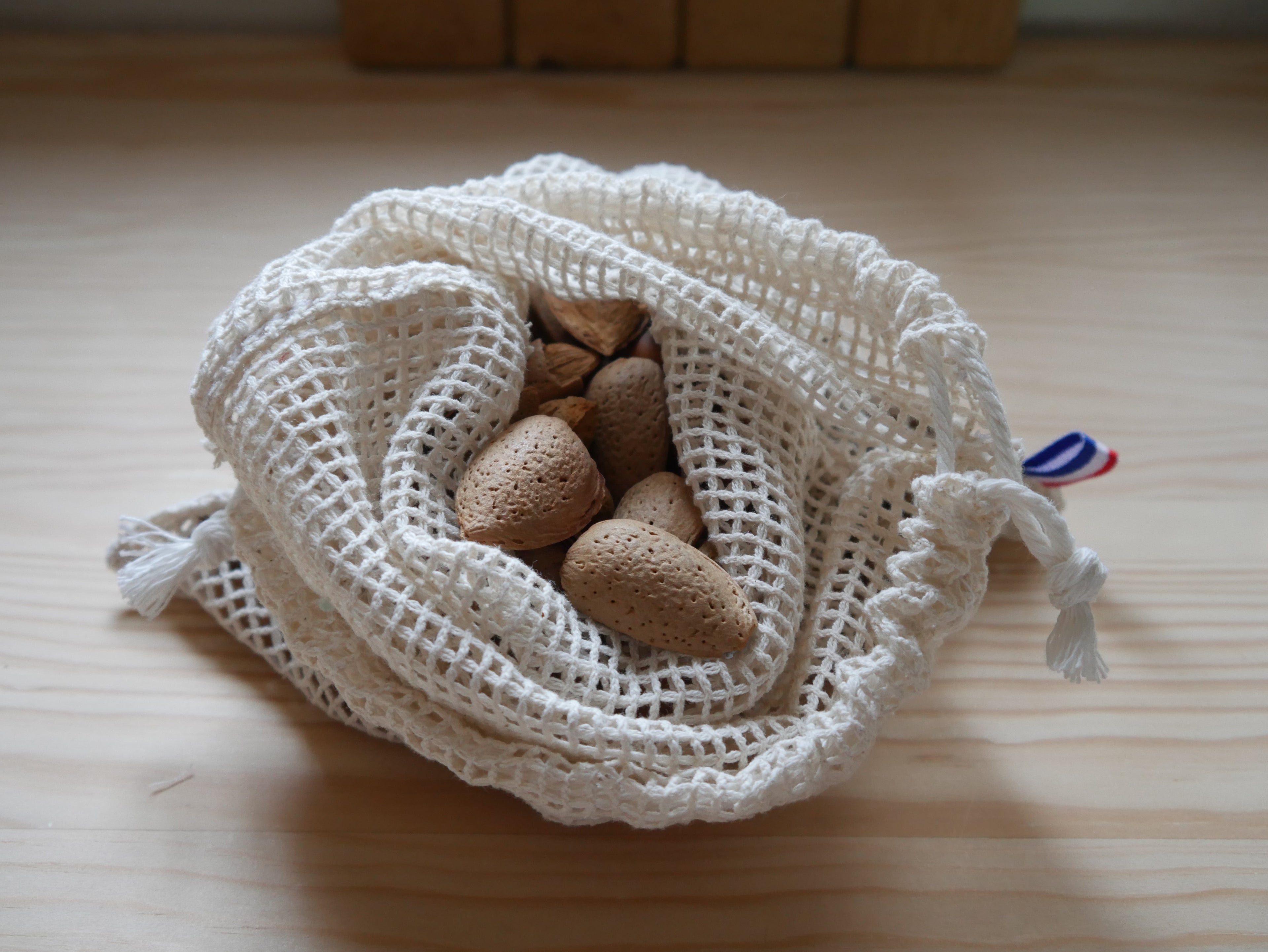 LOT DE 4 SACS A VRAC EN COTON