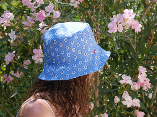 Chapeau "Bob" en tissu coton imprimé Provence - Atelier Virentis 
