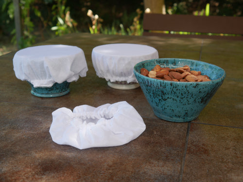 Charlottes couvre-plats réutilisables en tissu - contact alimentaire - Atelier Virentis 